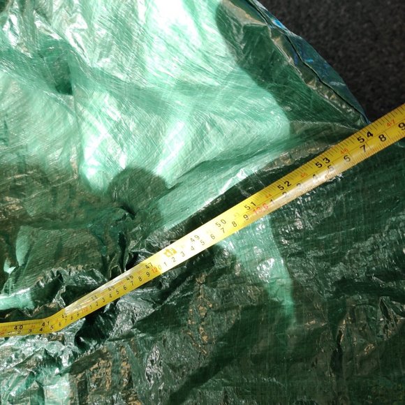 Green Christmas Tree Vinyl Tarp-like Storage Bag With Handles 54x22x22" - Picture 4 of 7